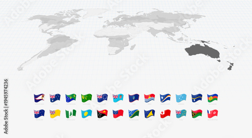 Vibrant Waving Flags of Every Oceanian Country