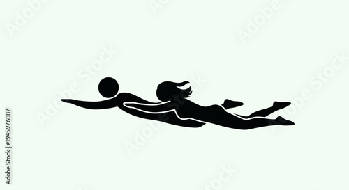 Woman swimming in the water sports.