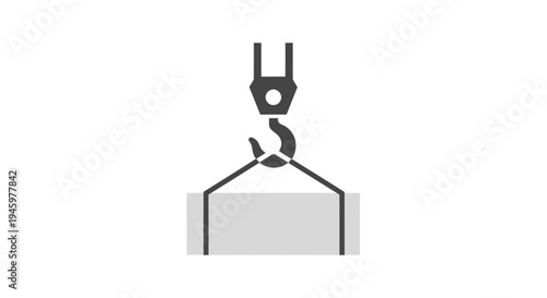 Industrial crane lifting a large object.