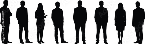 Business team silhouettes, professional group diversity, corporate teamwork concept, leadership success, office staff unity, career growth, workplace collaboration, modern business