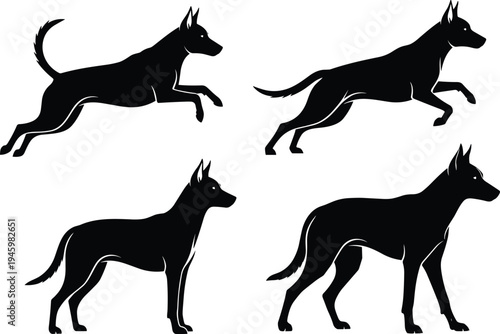 Two, women, silhouettes, sitting, at, cafe, tables, one, thinking, and, one, writing, on, paper, isolated, on, white, background, vector, illustration,