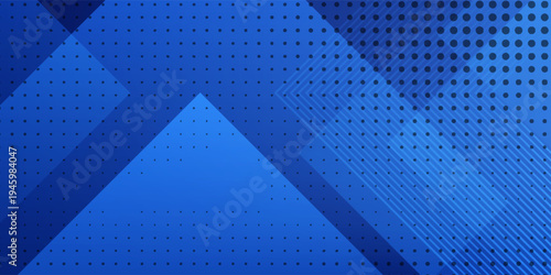 Abstract blue background. Geometric triangle background.