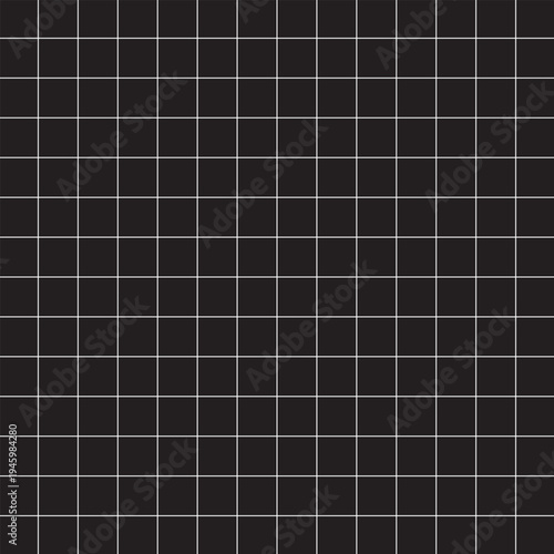 Black and white seamless square grid pattern geometric tile texture design
