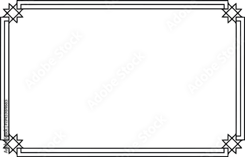 Simple geometric diagram of a rectangular shape with directional arrows Vector