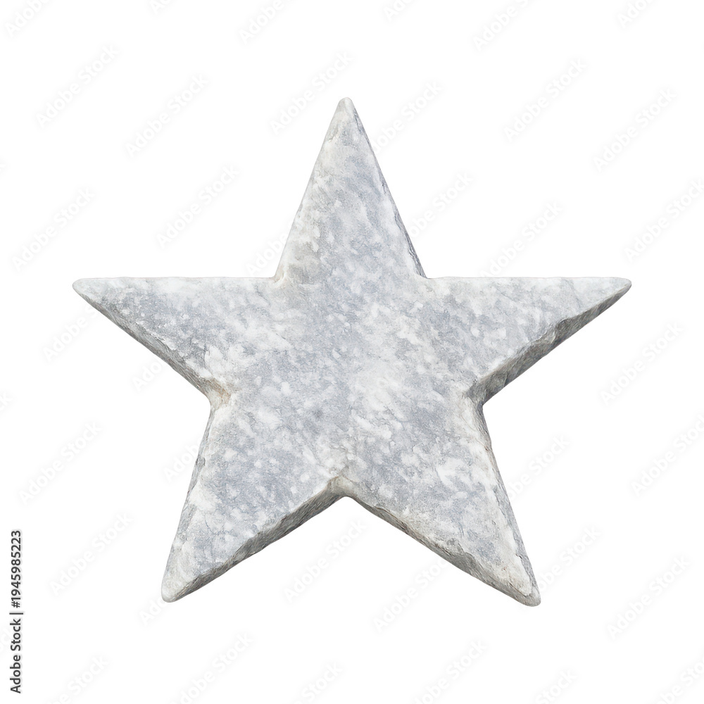 Obraz premium PNG Textured silver star shape