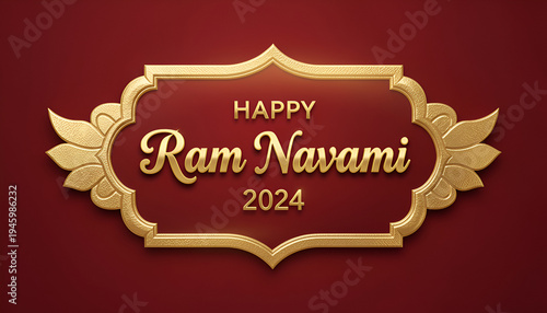 Ram navami celebration greeting card