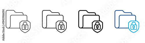 Ferent01-Folder Icon Different Style Outline Collection Set Vector Illustration