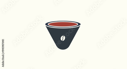 a coffee cup with a red liquid.