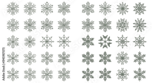 Intricate geometric patterns composed of repeating triangular and diamond shapes isolated on transparent background