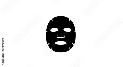 Black face mask for skin care.