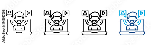 Rumors Icon Different Style Outline Collection Set Vector Illustration