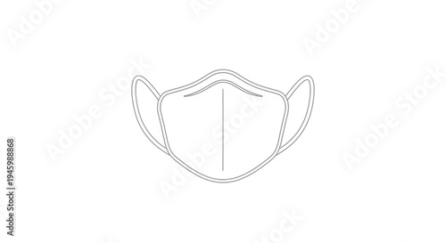 Medical face mask illustration for health protection.
