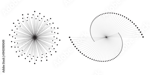 Modern abstract background. Halftone dots in circle form. Round logo. Vector dotted frame. Design element or icon.
