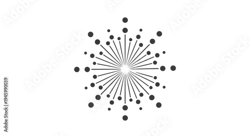 Abstract geometric pattern with radial lines.
