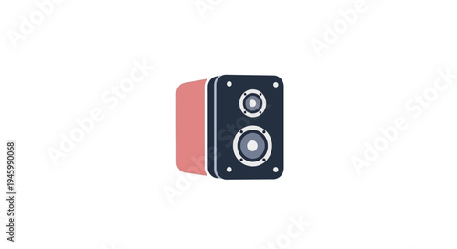 A graphic illustration of a speaker.