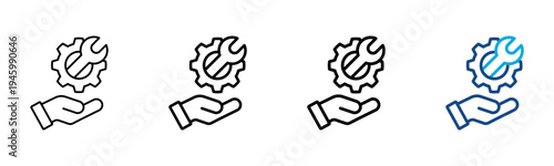 Service Icon Different Style Outline Collection Set Vector illustration
