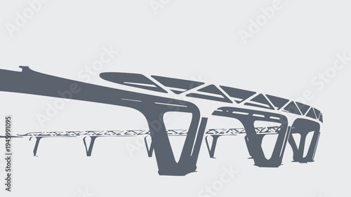 Modern Architectural Structure vector illustration