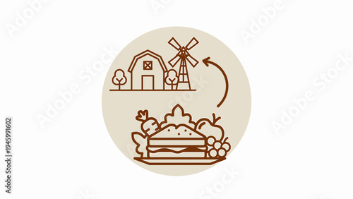 Farm to Table Concept Icon vector illustration