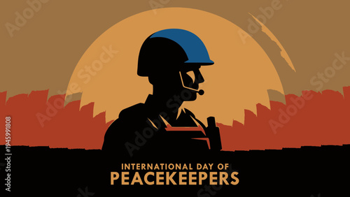 International Day Of Peacekeepers vector illustration