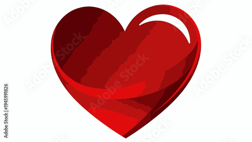 Shiny Red Heart Symbol vector illustration