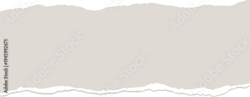 A torn piece of gray paper on a transparent background