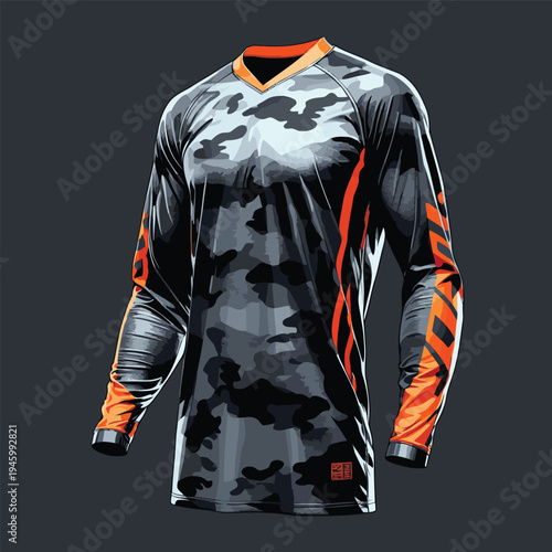 motocross racing jersey vector image