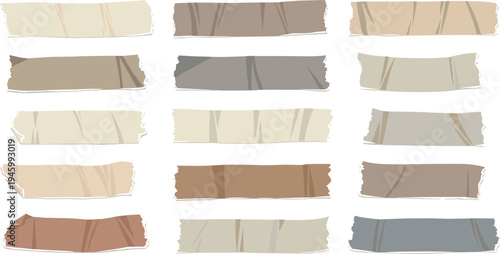 A collection of various fabric swatches on transparent background