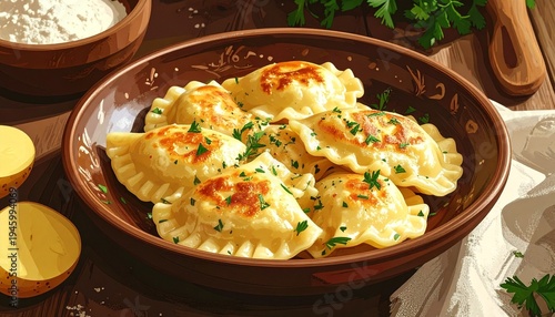 Wallpaper Mural Pierogi polnische Teigtaschen Torontodigital.ca