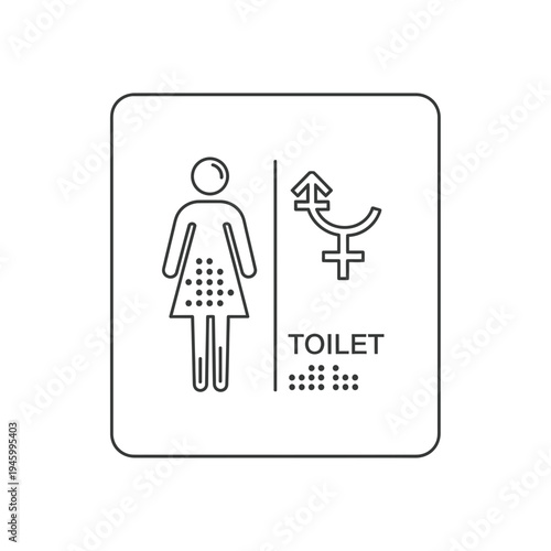 Inclusive Restroom Sign: Modern Design Indicating Gender Neutral Facilities For Everyone