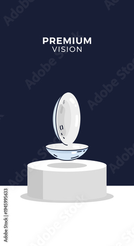 Innovative Contact Lens Illustration Showcasing Premium Vision and Modern Eye Care Solutions