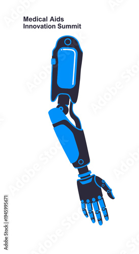 Innovative Cybernetic Limb Depicting Technological Advancements in Medical Prosthetics Design