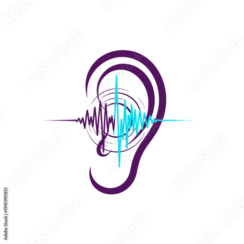 Innovative Artistic Depiction of Auditory Perception and Sound Wave Visualization in Abstract Style