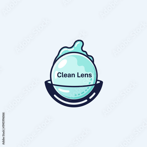 Innovative Clean Lens Logo Design Demonstrating Clarity and Refreshing Transparency