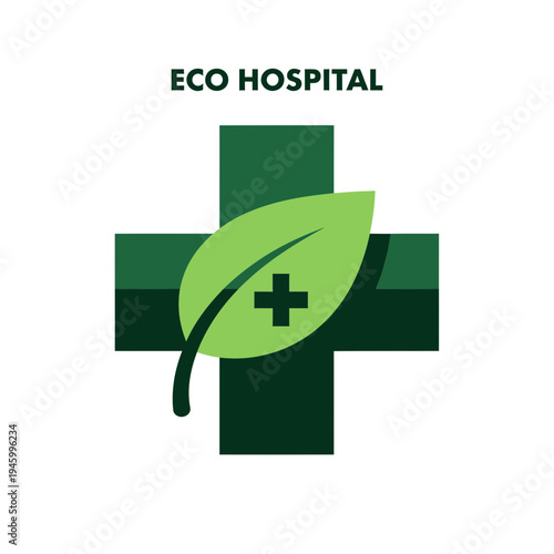 Innovative Concept: Eco-Friendly Hospital Symbolizing Health and Sustainable Practices