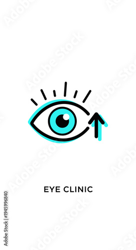 Innovative Eye Care Illustration Depicting Clinic Services, Including Vision Improvements and
