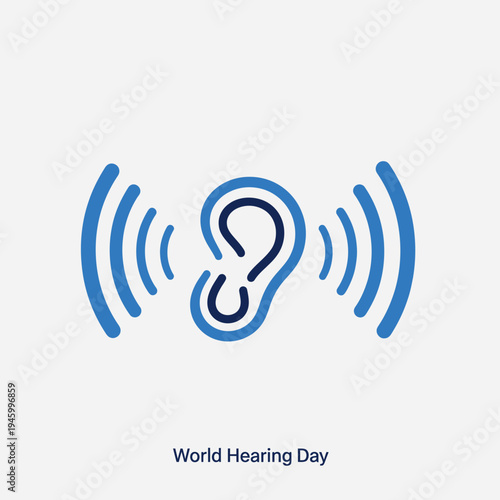 Innovative Graphic Depicting an Ear with Sound Waves, Symbolizing Auditory Perception and Hearing