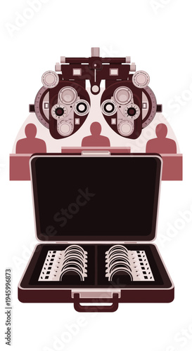 Innovative Eye Care Illustration Depicting Modern Optics, Precision, and Visual Healthcare