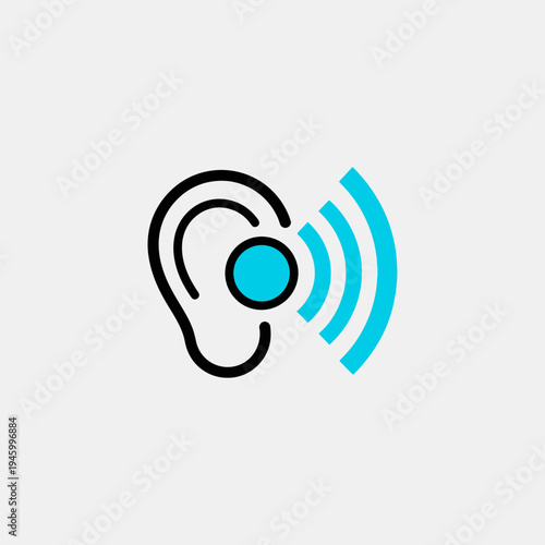 Innovative Graphic Depicting Auditory Perception with Modern Minimalist Design Elements