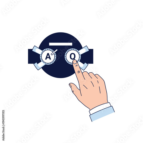 Innovative Graphic Depiction of Choices: Selecting Option O for Vision and Clarity