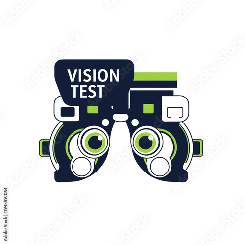Innovative Graphic Depiction of Optometric Examination Tools for Vision Testing and Diagnostics