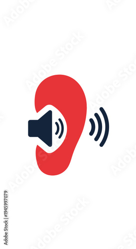 Innovative Graphic Depiction Of Sound Amplification And Auditory Perception In Vibrant Colors