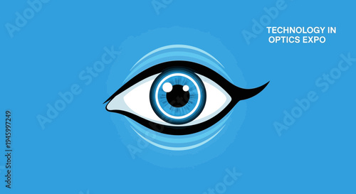 Innovative Eye Illustration Depicting Optics Technology for Visionary Innovations