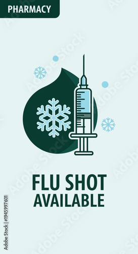Innovative Healthcare Illustration Depicting Vaccination Against Seasonal Infections Promoting