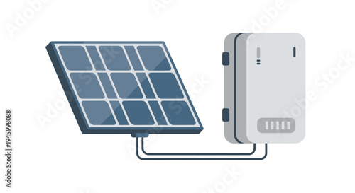 Solar panel and energy storage system, clean renewable power concept