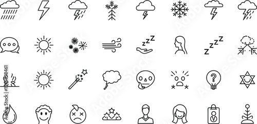 Weather and natural phenomenon icons
