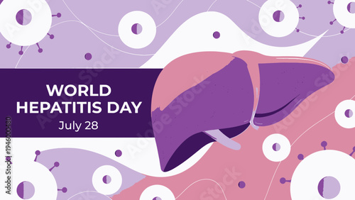 World Hepatitis Day - July 28 vector illustration