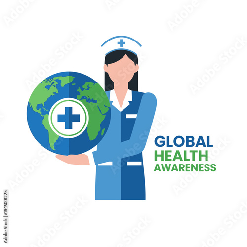 International Nurse's Compassionate Dedication: Global Healthcare and Universal Wellbeing