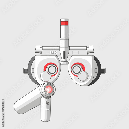 Innovative Optical Tool For Eye Examination, Featuring Futuristic Design and Advanced Technology