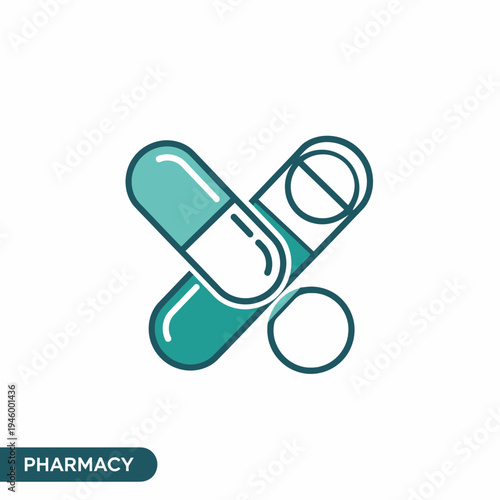 Innovative Pharmaceutical Symbol Depicting Medication And Healthcare With Medical Illustration