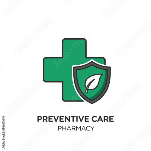 Innovative Preventive Care Pharmacy Logo Depicting Health, Wellness, and Natural Remedies